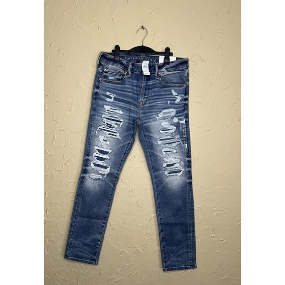 Jeans American Eagle Skinny Jeans Outfitters Airflex360 Size 34/30  Box 4/7 - Picture 1 of 3